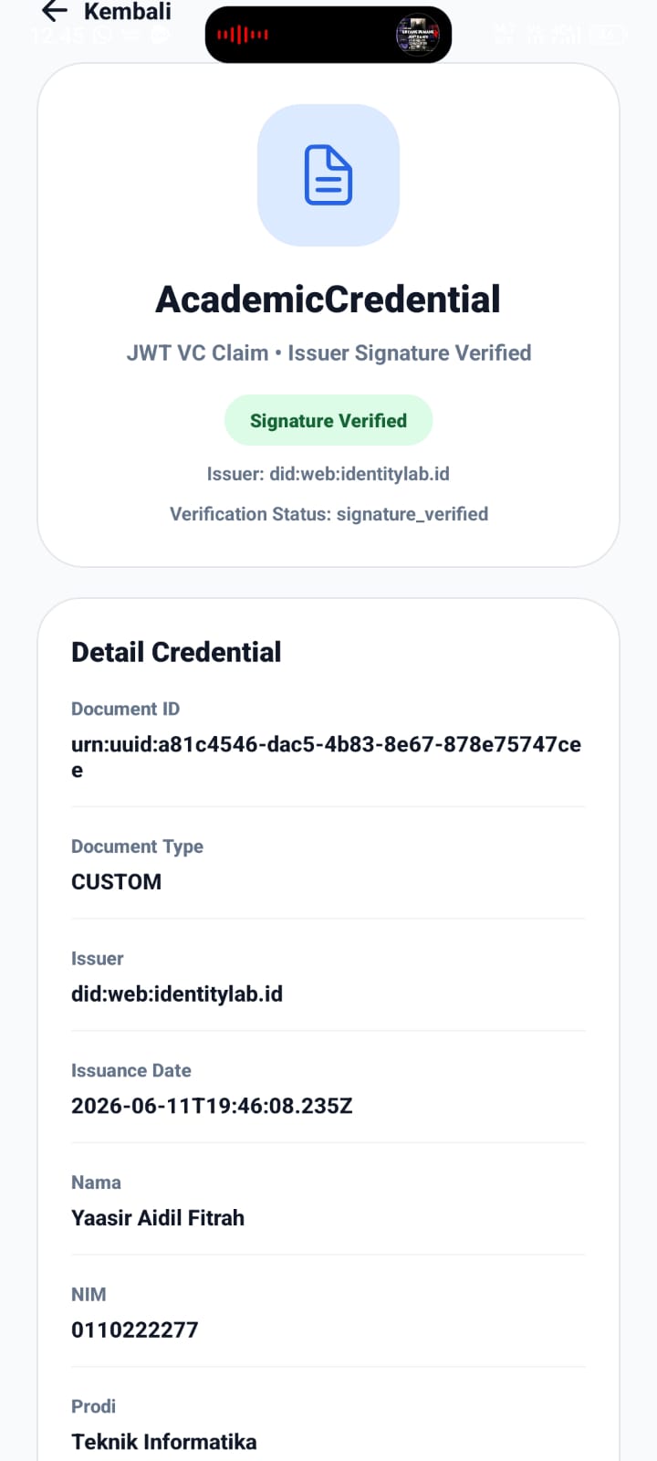 NF Identity ID — 5