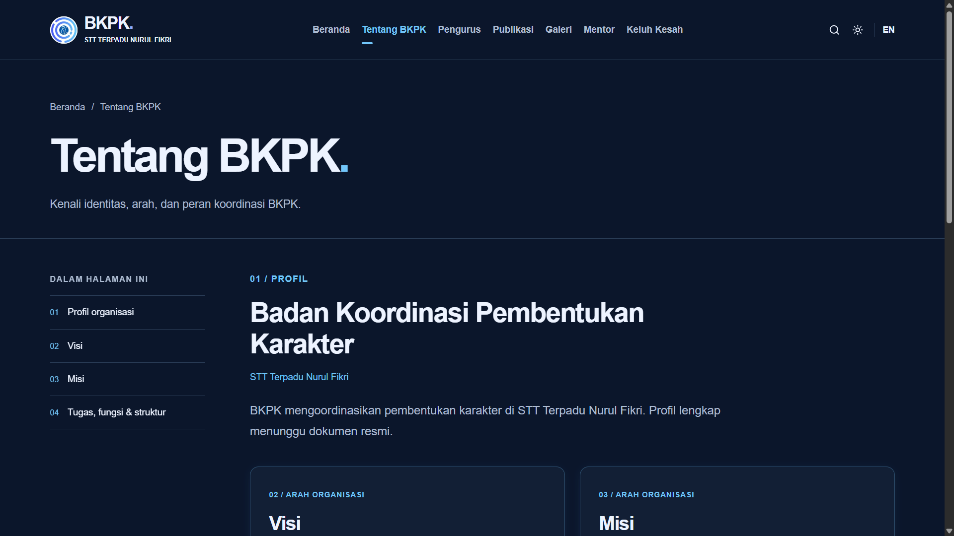 Organization Website — 2